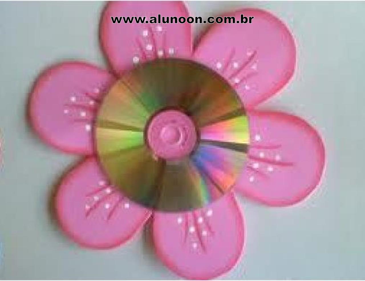 Цветочки из дисков